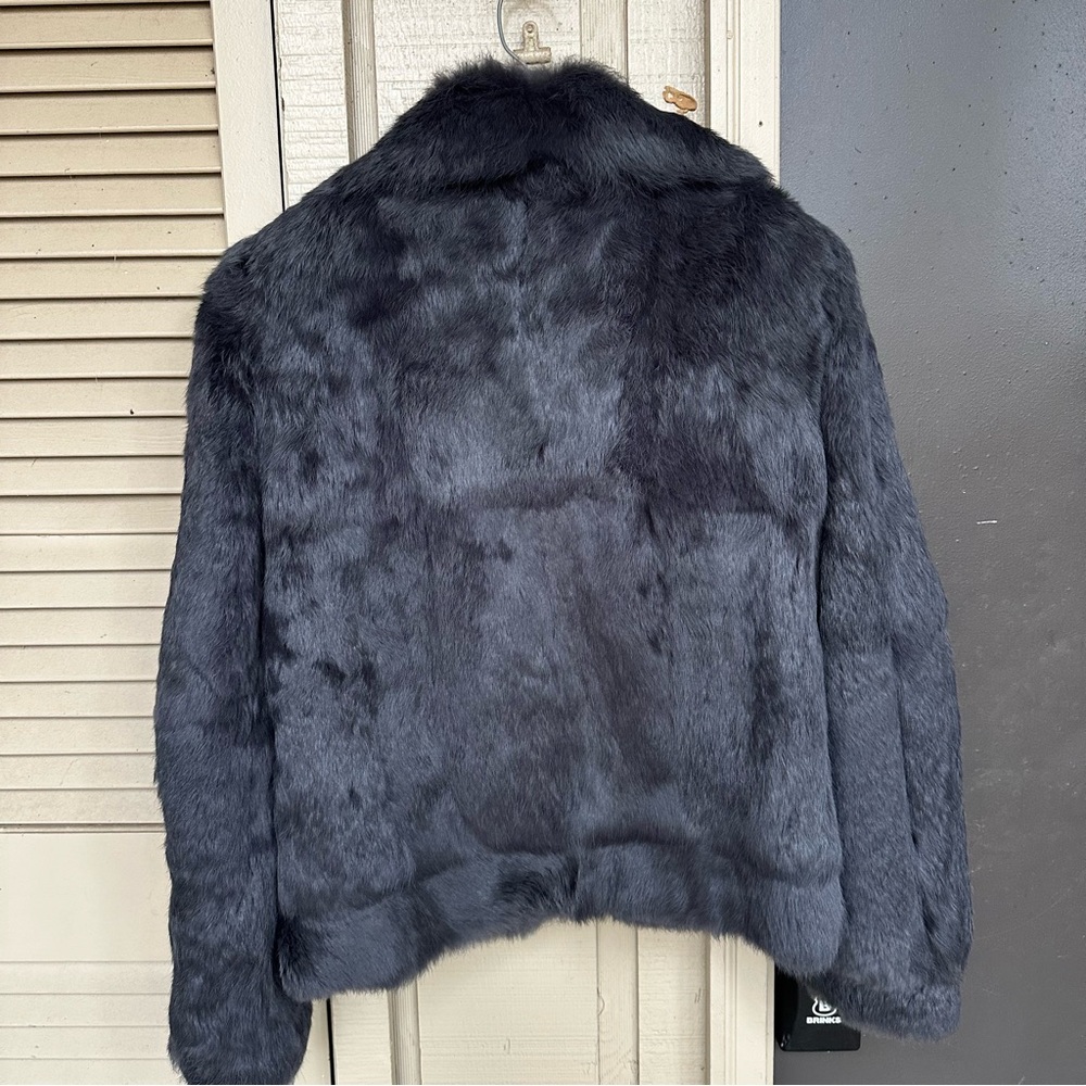 AUTHENTIC Luxurious Rabbit Fur Coat Size Small - Picture 7 of 9